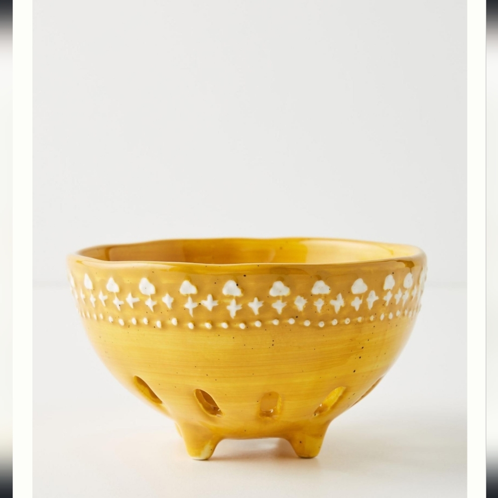 Anthropologie Gertrude Berry Basket- dark yellow